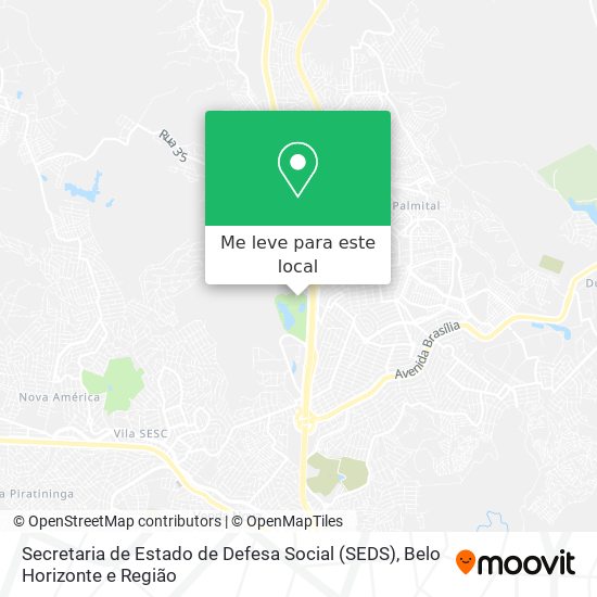 Secretaria de Estado de Defesa Social (SEDS) mapa