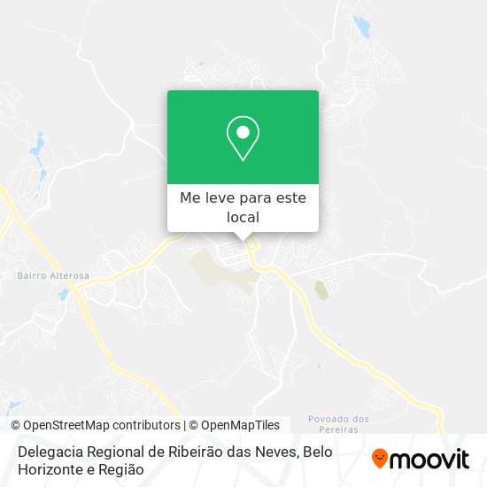 Delegacia Regional de Ribeirão das Neves mapa