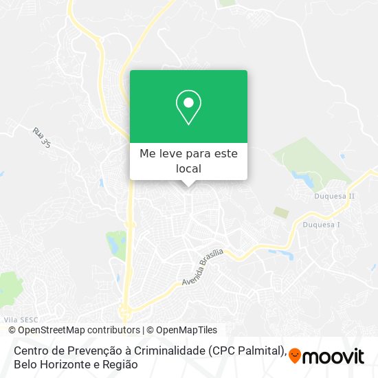 Centro de Prevenção à Criminalidade (CPC Palmital) mapa