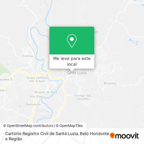 Cartorio Registro Civil de Santa Luzia mapa