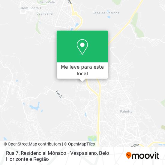 Rua 7, Residencial Mônaco - Vespasiano mapa