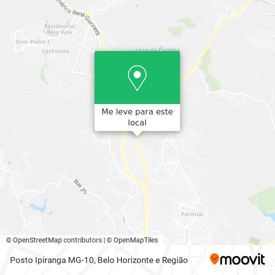 Posto Ipiranga MG-10 mapa
