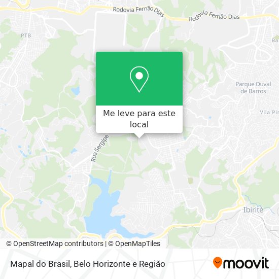 Mapal do Brasil mapa