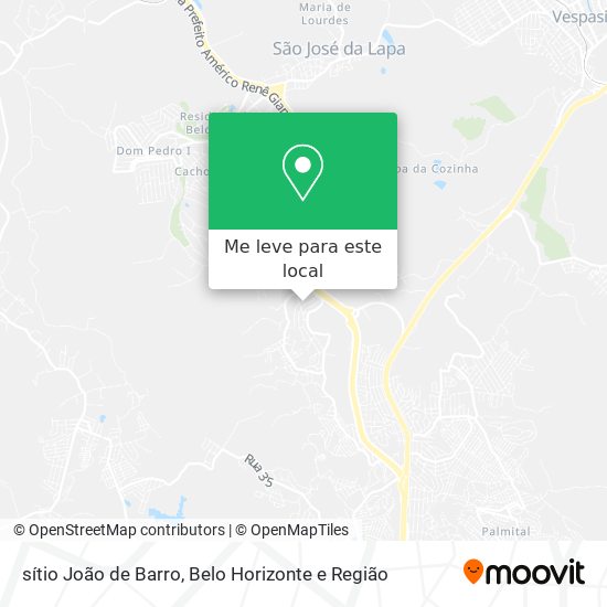 sítio João de Barro mapa