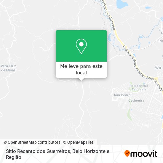 Sitio Recanto dos Guerreiros mapa