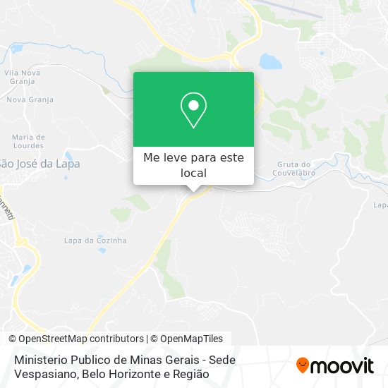 Ministerio Publico de Minas Gerais - Sede Vespasiano mapa