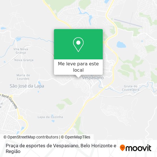Praça de esportes de Vespasiano mapa