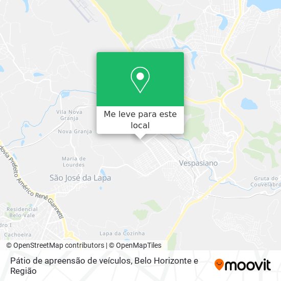 Pátio de apreensão de veículos mapa