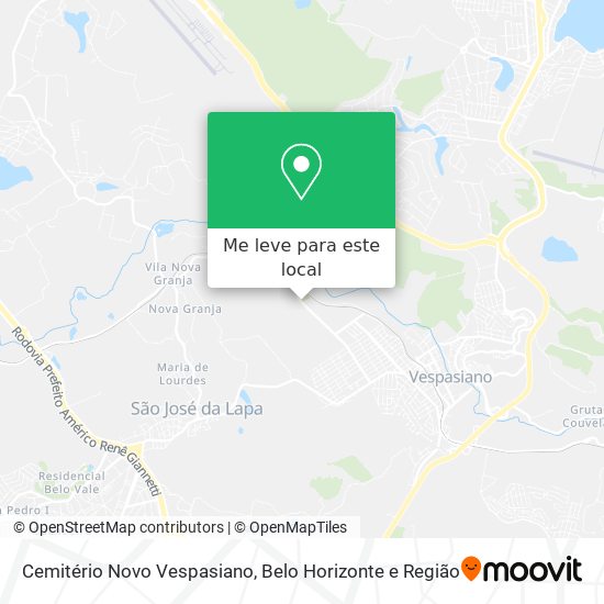 Cemitério Novo Vespasiano mapa