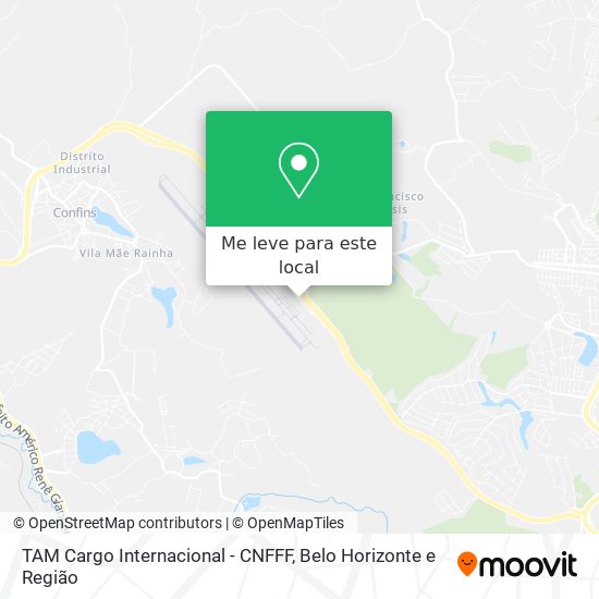 TAM Cargo Internacional - CNFFF mapa