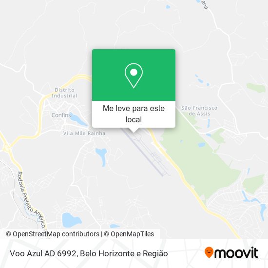 Voo Azul AD 6992 mapa