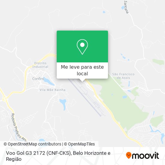 Voo Gol G3 2172 (CNF-CKS) mapa