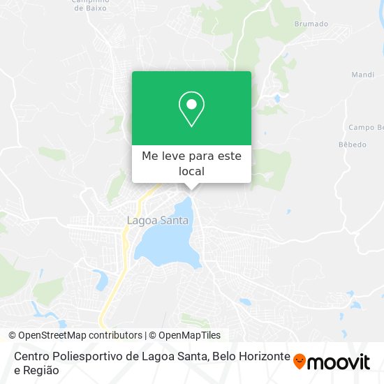 Centro Poliesportivo de Lagoa Santa mapa