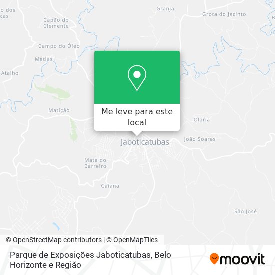 Parque de Exposições Jaboticatubas mapa
