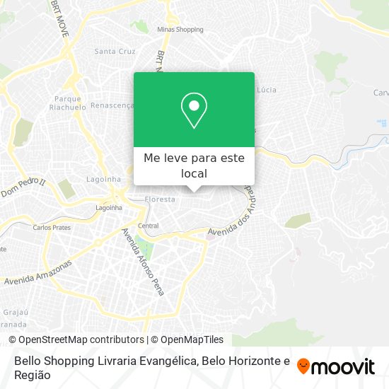 Bello Shopping Livraria Evangélica mapa