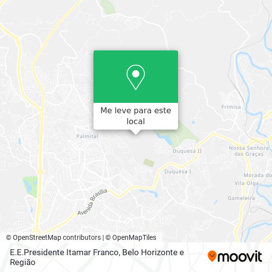 E.E.Presidente Itamar Franco mapa