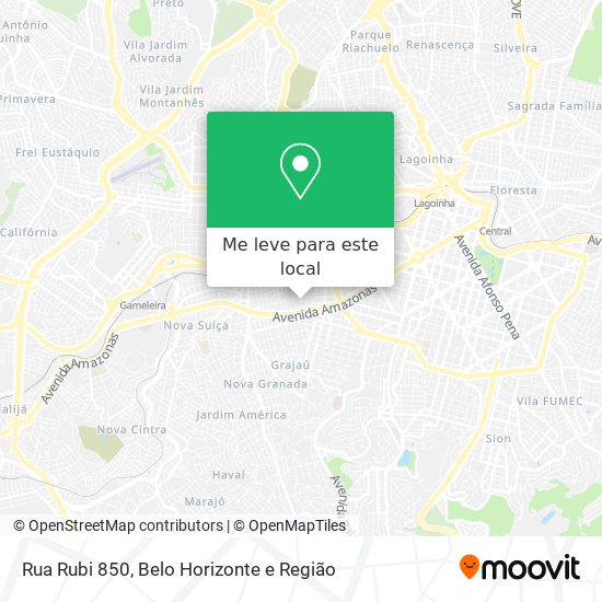 Rua Rubi 850 mapa