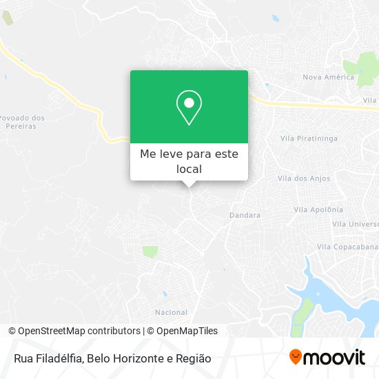 Rua Filadélfia mapa