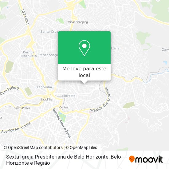 Sexta Igreja Presbiteriana de Belo Horizonte mapa