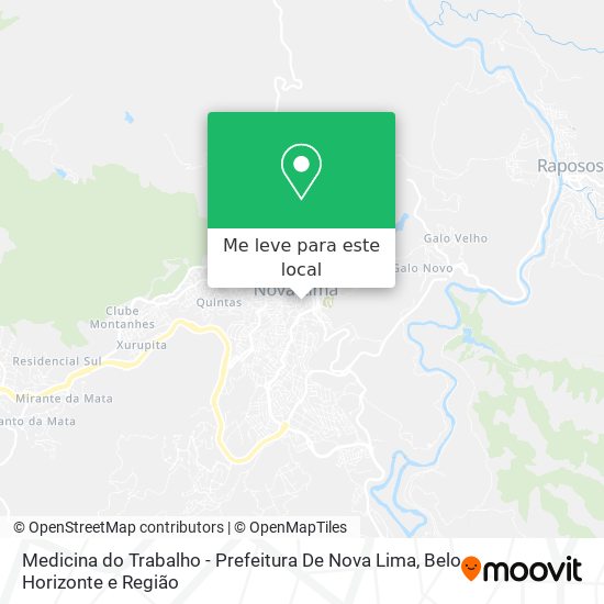 Medicina do Trabalho - Prefeitura De Nova Lima mapa