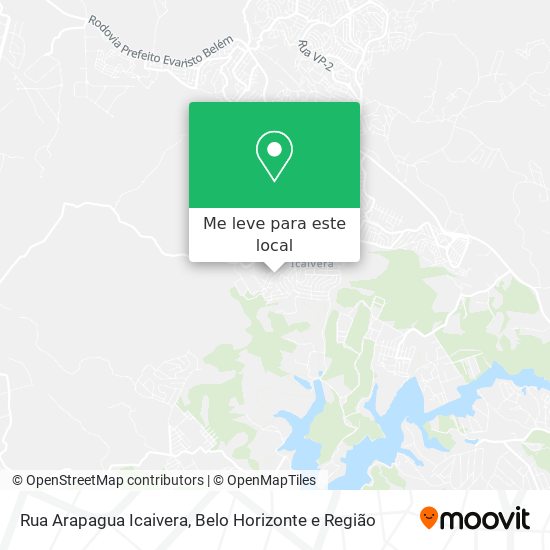 Rua Arapagua Icaivera mapa
