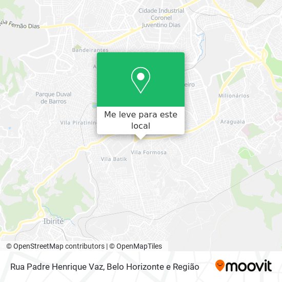 Rua Padre Henrique Vaz mapa