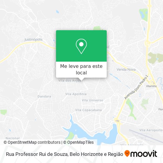 Rua Professor Rui de Souza mapa