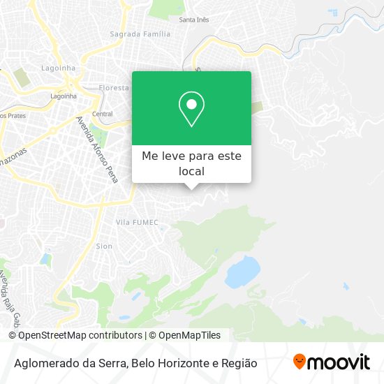 Aglomerado da Serra mapa