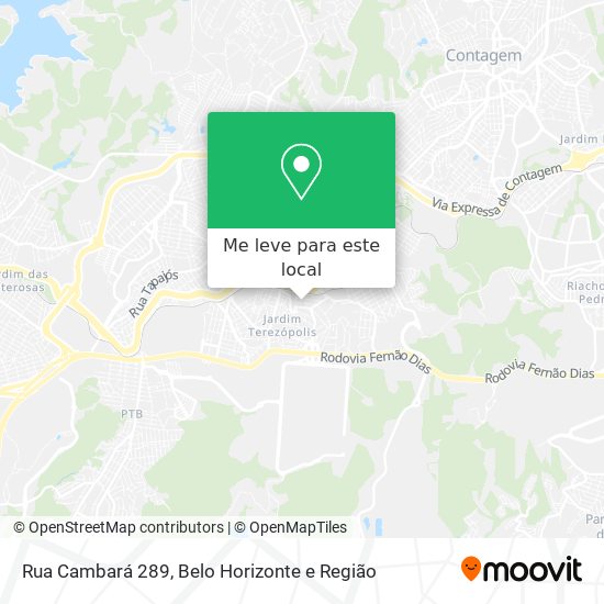 Rua Cambará 289 mapa