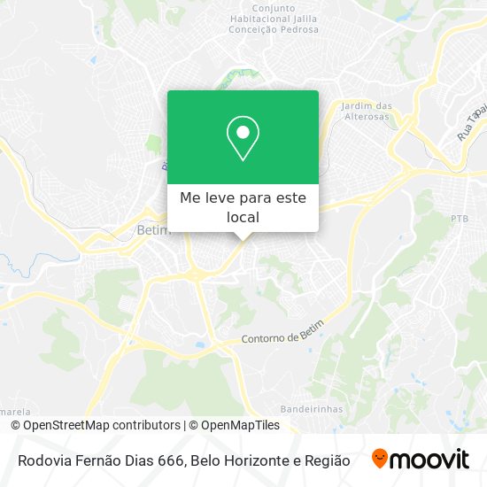 Rodovia Fernão Dias 666 mapa