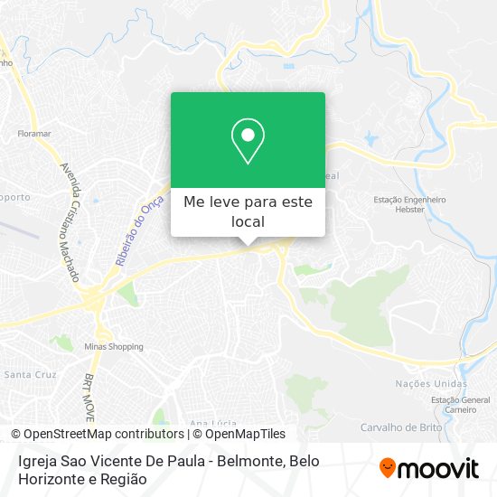 Igreja Sao Vicente De Paula - Belmonte mapa