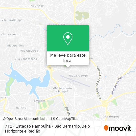 712 - Estação Pampulha / São Bernardo mapa