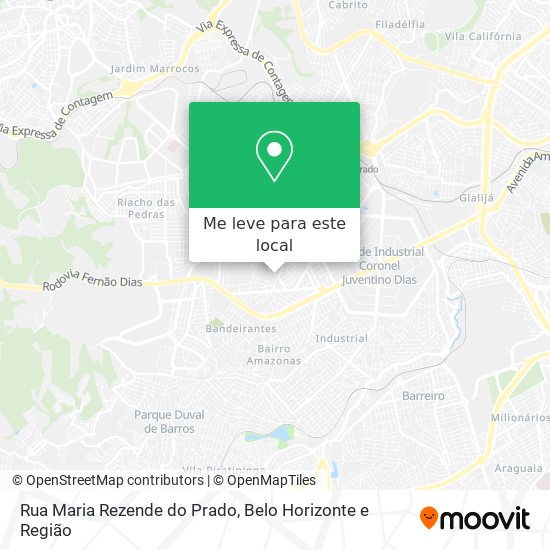 Rua Maria Rezende do Prado mapa