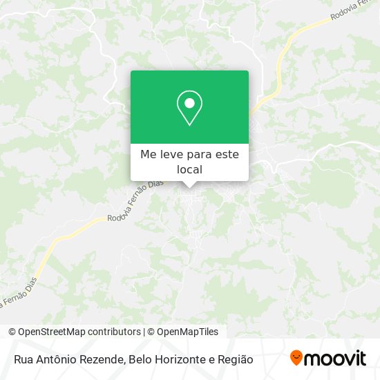 Rua Antônio Rezende mapa