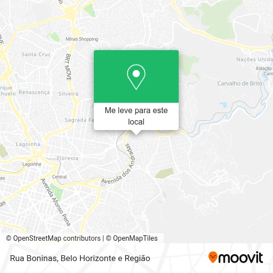 Rua Boninas mapa
