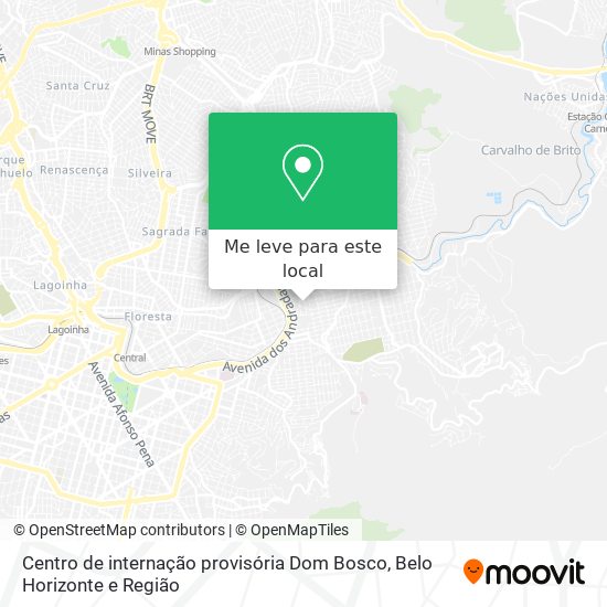 Centro de internação provisória Dom Bosco mapa