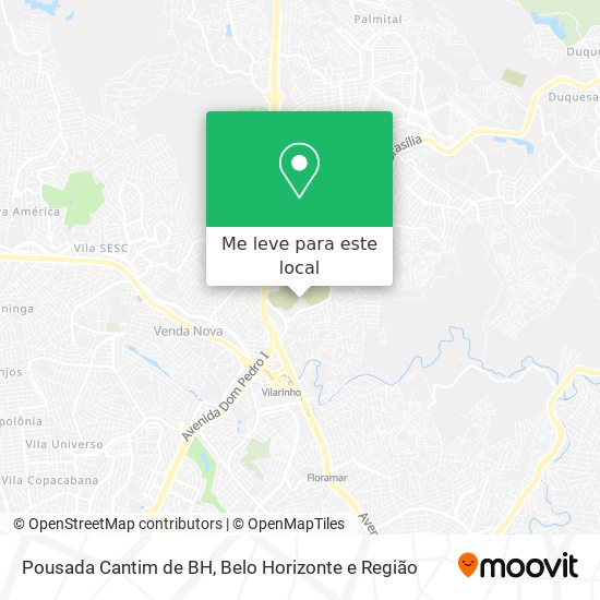 Pousada Cantim de BH mapa