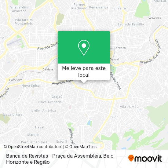 Banca de Revistas - Praça da Assembléia mapa