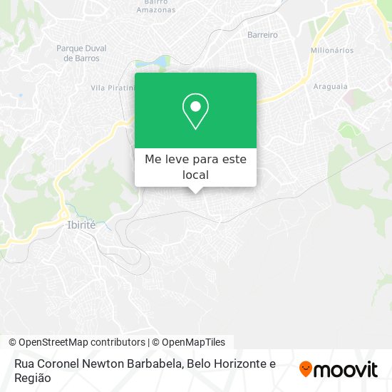 Rua Coronel Newton Barbabela mapa