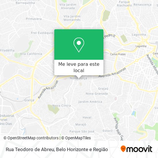 Rua Teodoro de Abreu mapa