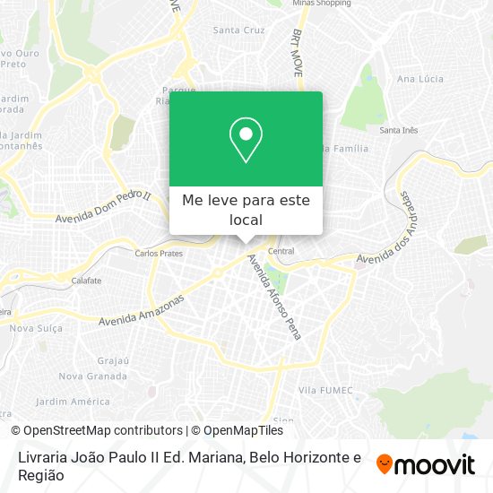 Livraria João Paulo II Ed. Mariana mapa