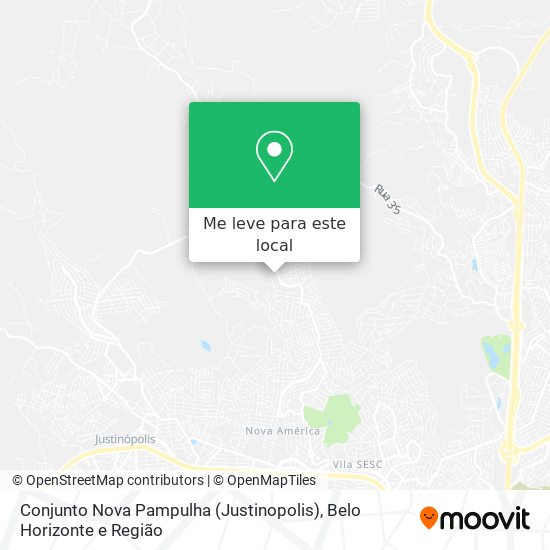 Conjunto Nova Pampulha (Justinopolis) mapa