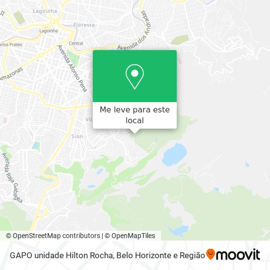 GAPO unidade Hilton Rocha mapa
