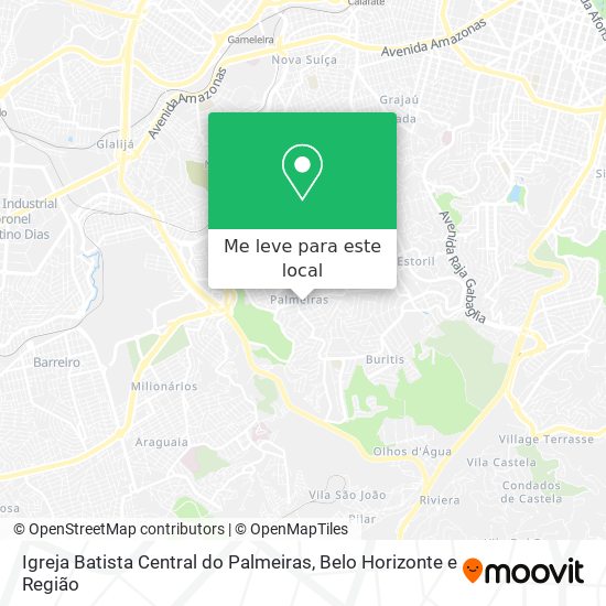 Igreja Batista  Central do Palmeiras mapa