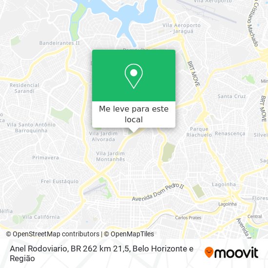 Anel Rodoviario, BR 262 km 21,5 mapa