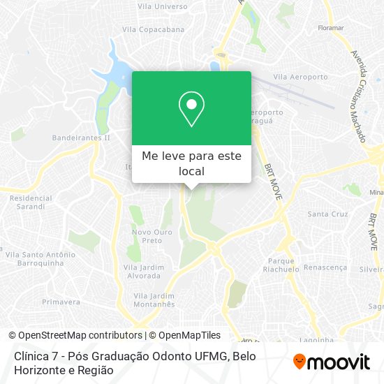 Clínica 7 - Pós Graduação Odonto UFMG mapa