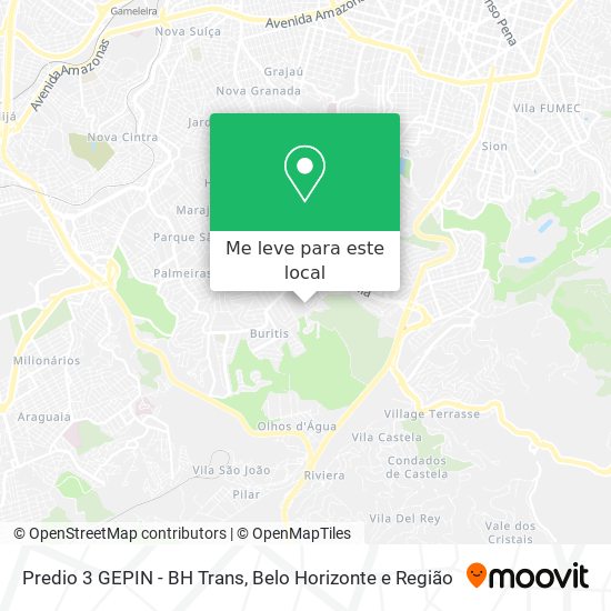 Predio 3 GEPIN - BH Trans mapa