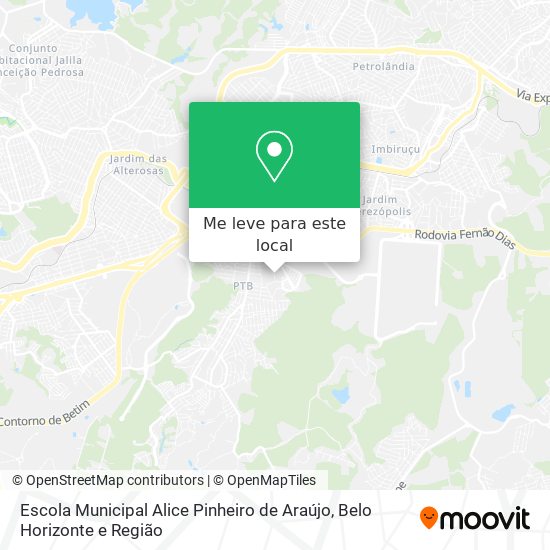 Escola Municipal Alice Pinheiro de Araújo mapa