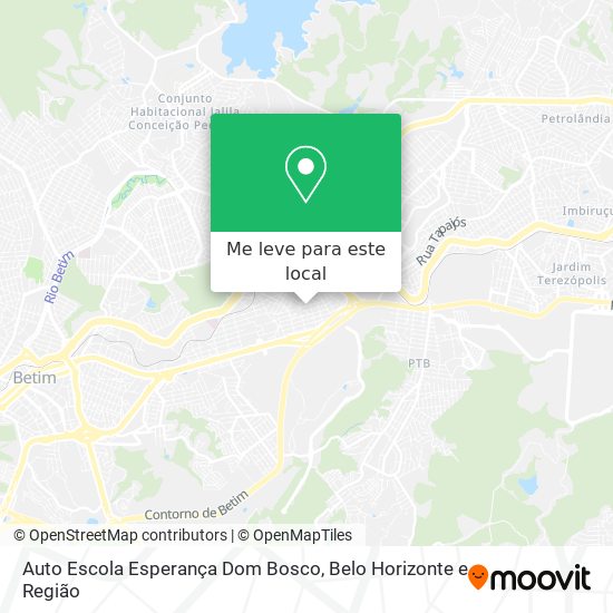 Auto Escola Esperança Dom Bosco mapa