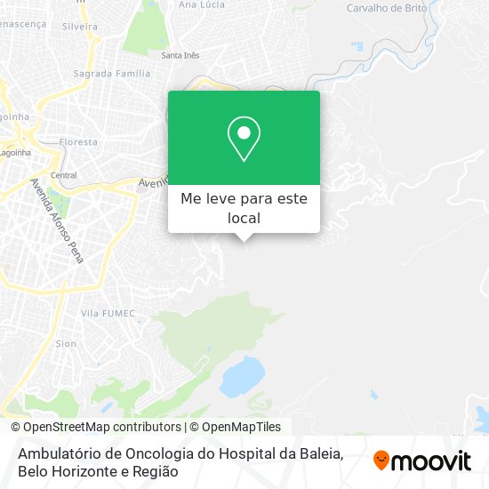 Ambulatório de Oncologia do Hospital da Baleia mapa